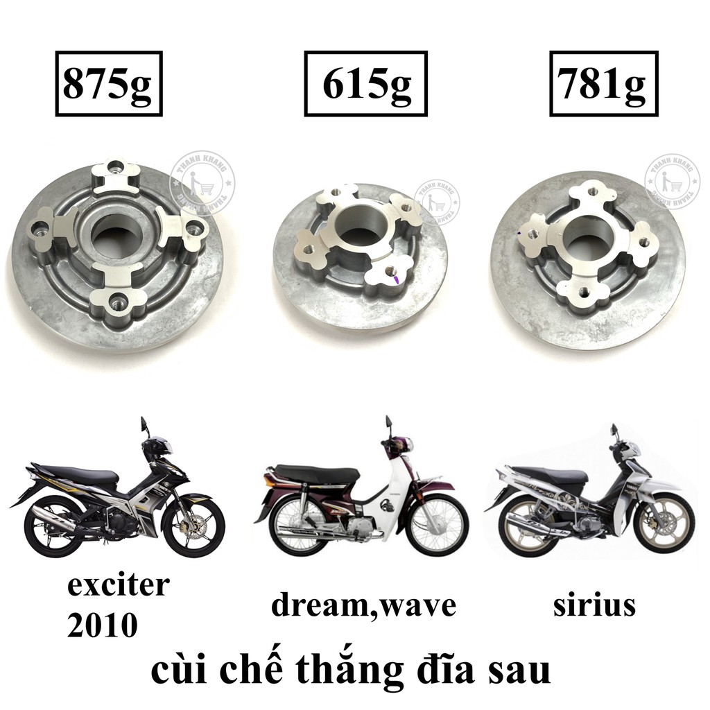 cùi bắt đĩa thắng sau xe máy sirius,exciter 2010,wave,dream thanh khang