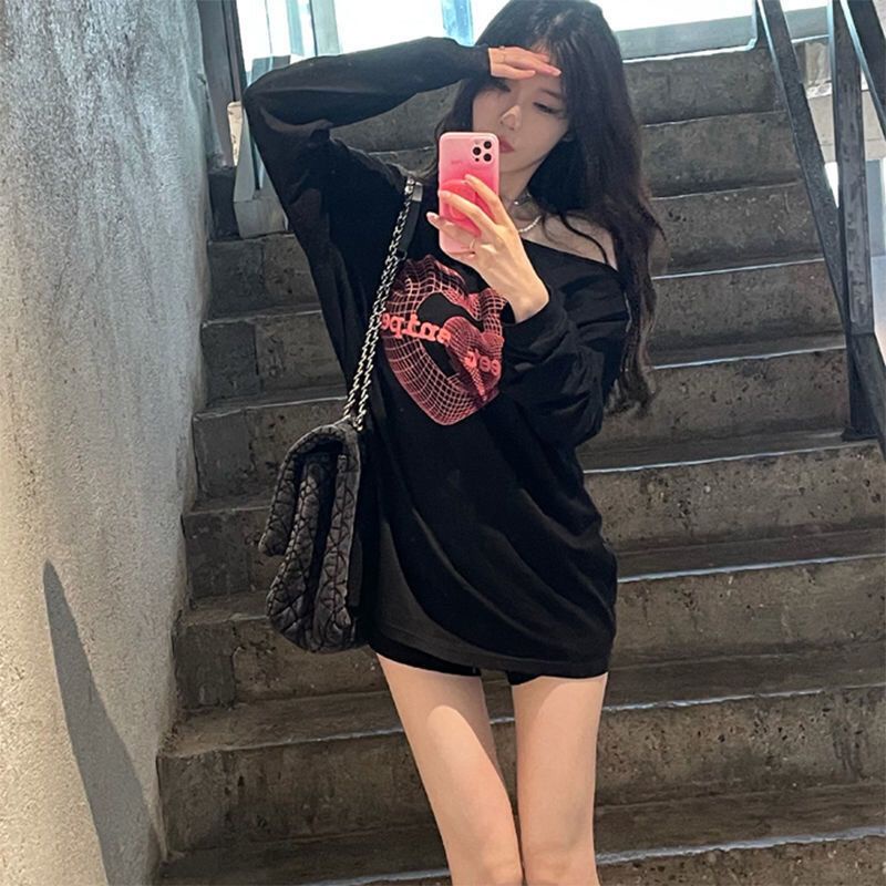 ÁO LỆCH VAI DÀI TAY MIX DÂY TRÂN CHÂU IN HÌNH HOẠ TIẾT