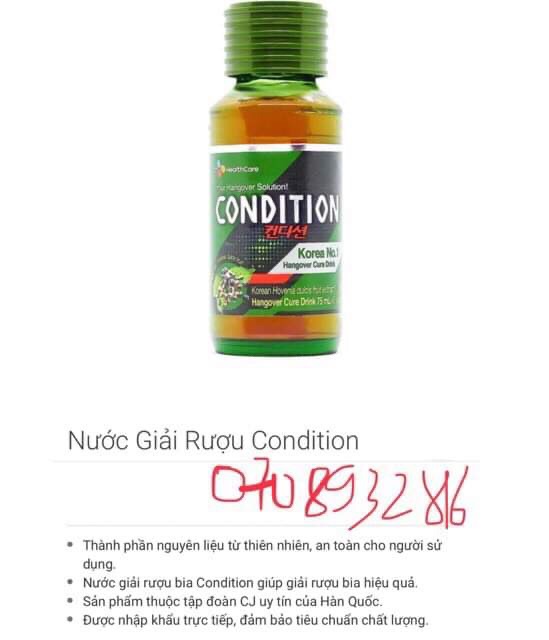 Nước bổ gan giải rượu Condition 75ml  (Hàn Quốc)