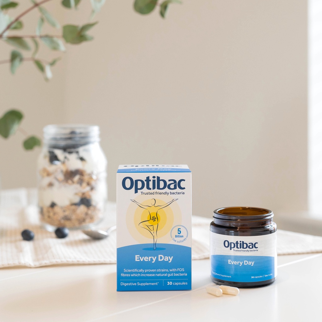 Men vi sinh OptiBac for Everyday Wellbeing tăng cường và duy trì sức khỏe hằng ngày 30 viên - Nhập khẩu UK