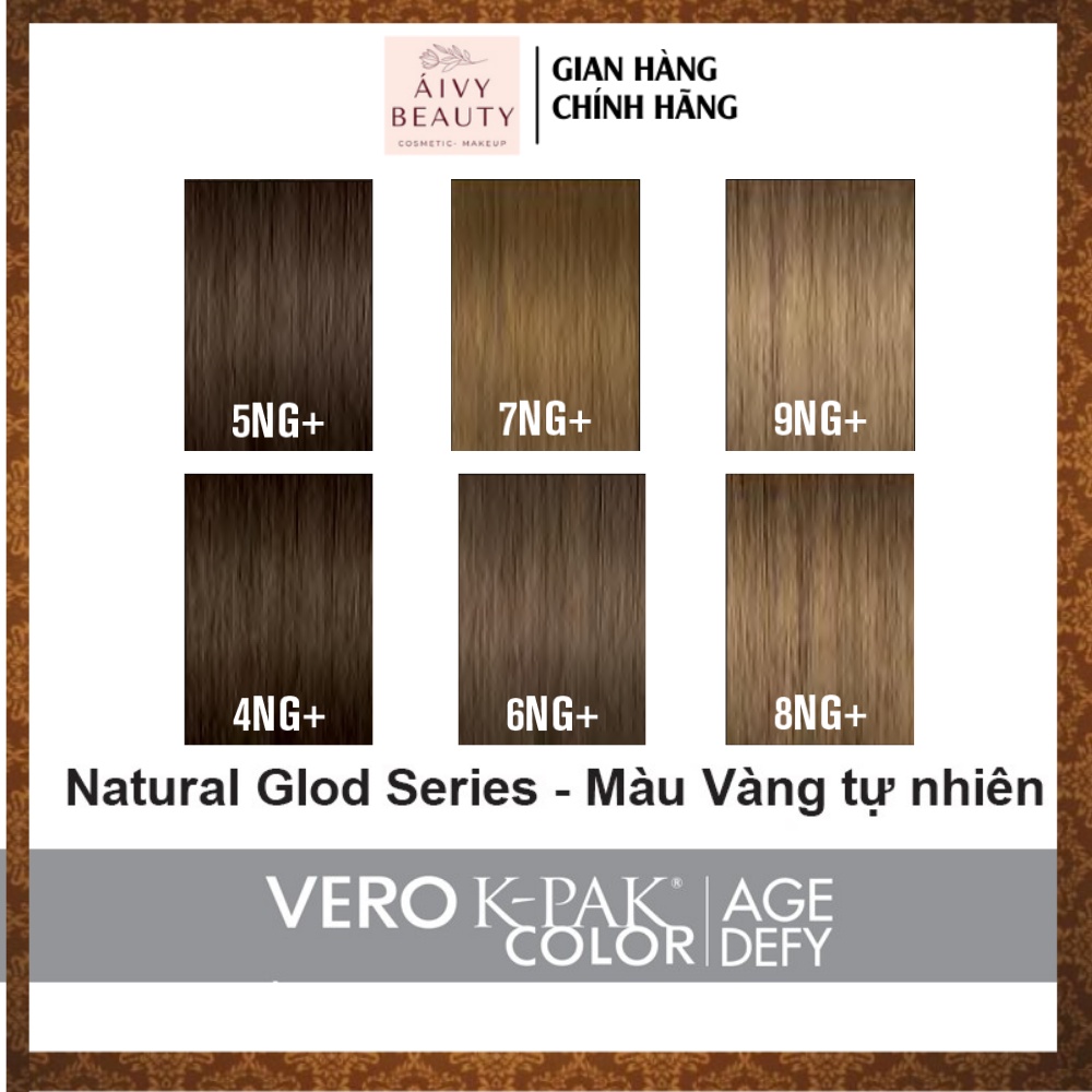 Natural Golden Series NG - Màu nhuộm phủ bạc thời trang JOICO Vero K-Pak Color Age Defy (Tông màu tự nhiên ánh kim )