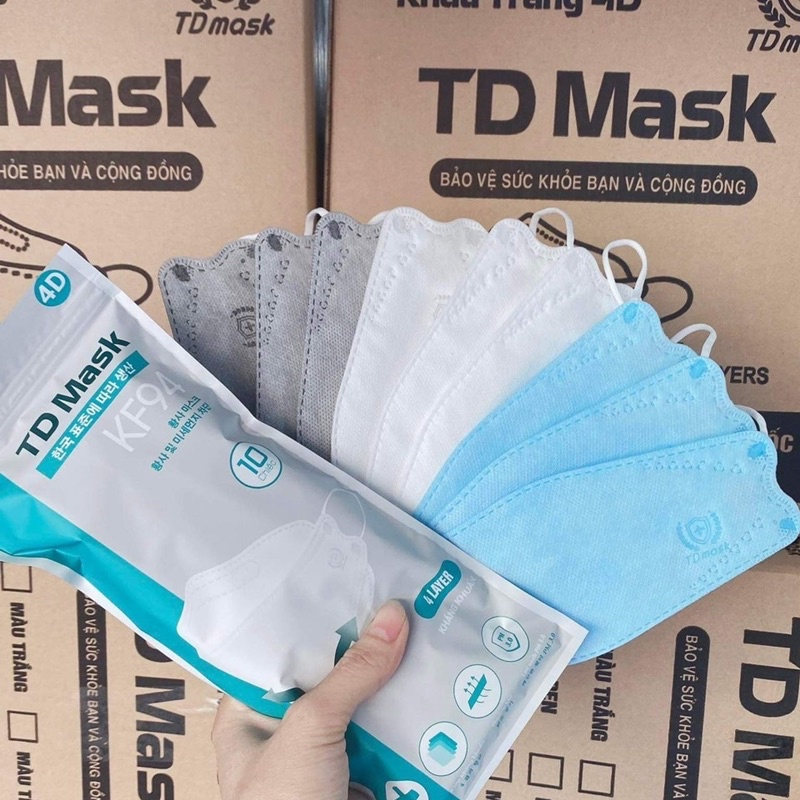 Thùng 300 chiếc - Khẩu trang Y Tế 4 Lớp Cao cấp KF94 TD Mask công nghệ Hàn quốc lọc sạch bụi bẩn