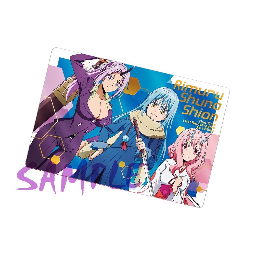 Ảnh card bo góc in hình CHUYỂN SINH THÀNH SLIME Tensei-shitara Slime datta ken M2 thẻ bo viền 5*8cm anime chibi