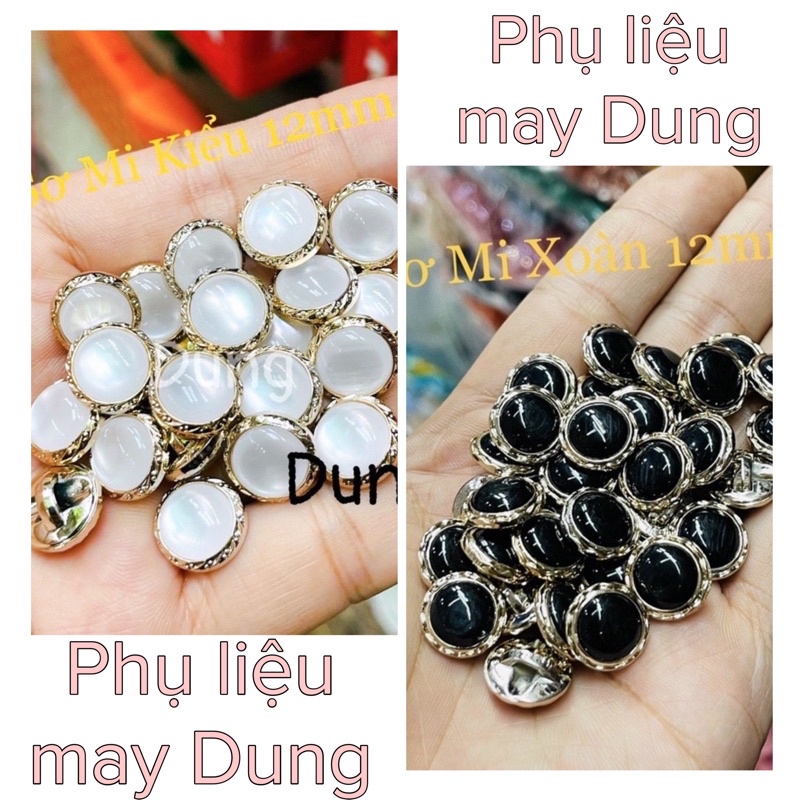 nút sơmi kiểu 12mm xoàn sát chân mã 80
