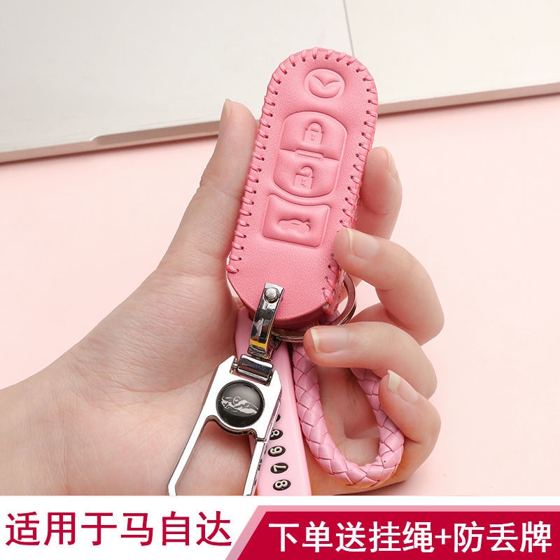Bao da đựng chìa khóa điều khiển từ xa cho xe Mazda 2 3 5 6 Axela Atenza CX-3 CX-4 CX-5 CX5 CX-7 CX-9 MX5