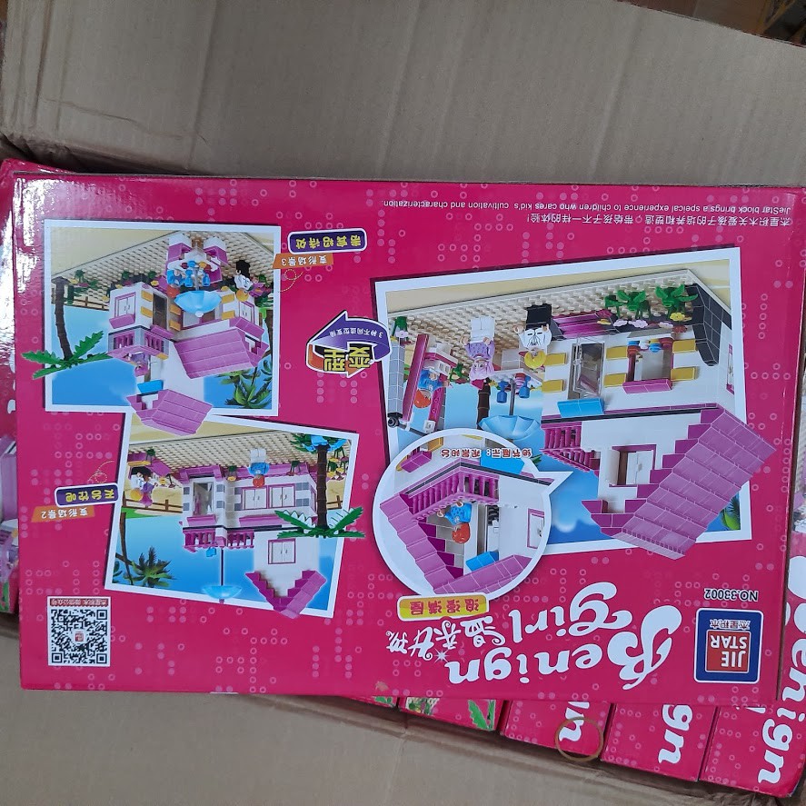 Bộ lắp ghép lego mô hình ngôi nhà đồ chơi trẻ em gồm 383 chi tiết