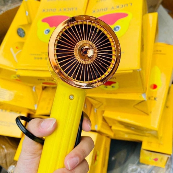 Máy sấy tóc mini 2 chế độ, thiết kế vịt vàng siêu xinh, công suất 1200W, Bảo hành 30 ngày
