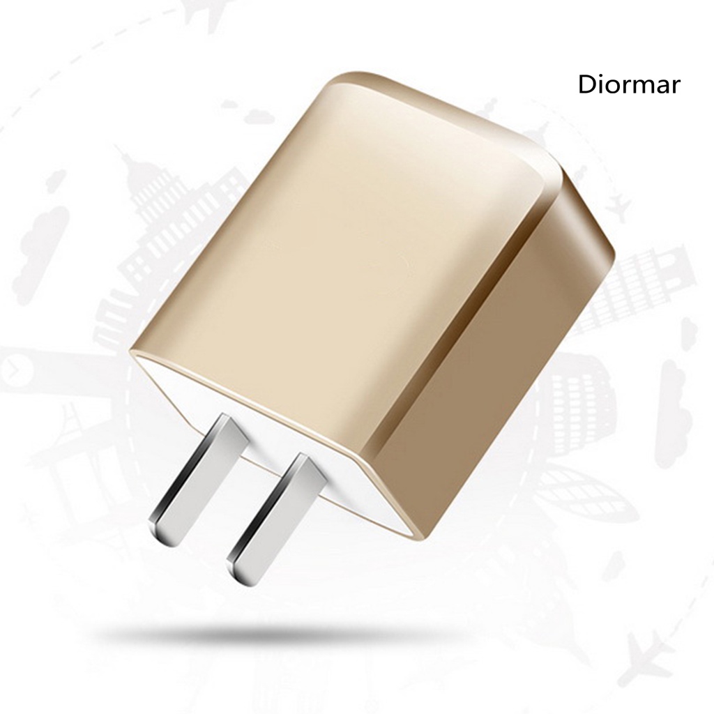 Cốc Sạc Điện Thoại Hai Cổng Usb Màu Trơn