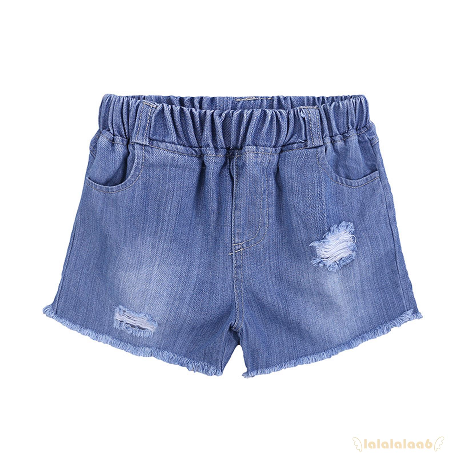 Set Áo Trễ Vai Và Quần Short Jeans Thời Trang Cho Bé Gái Laa6-Three