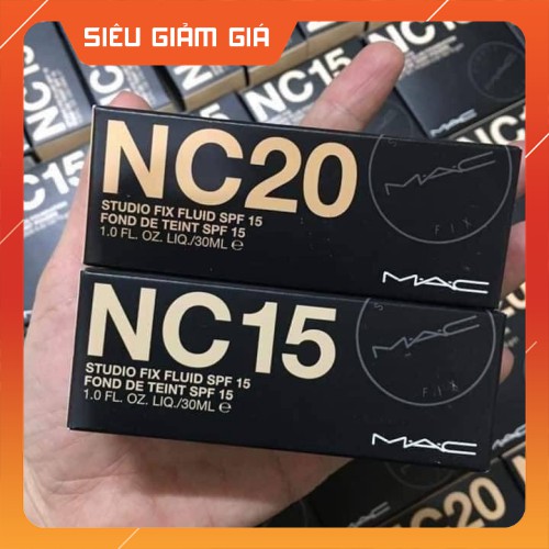 [Chính Hãng] Kem Nền MAC NC15 Studio Fix Fluid SPF15 Dành Cho Da Sáng