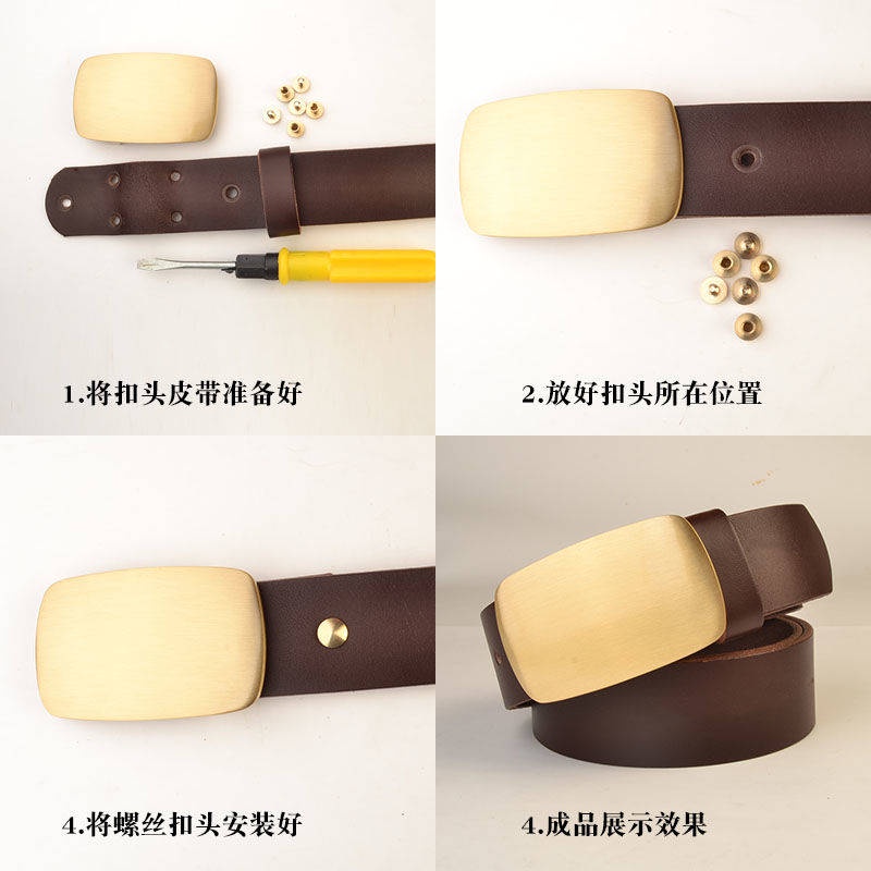 Khóa Thắt Lưng Nam Bằng Đồng Nguyên Chất 40mm Kèm Khóa Cài