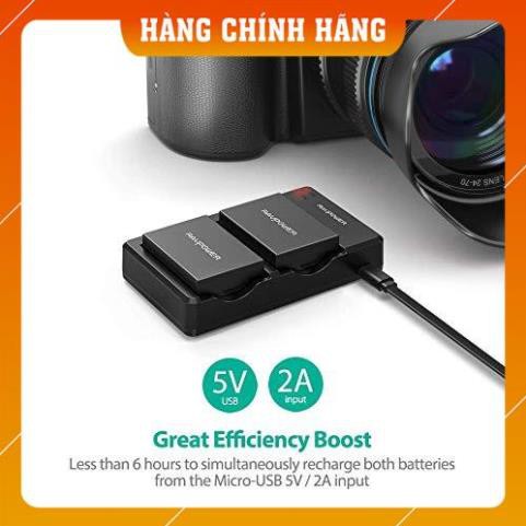 [FreeShip – Hàng Chính Hãng] Bộ 2 pin và đế sạc Canon LP-E8 RAVPower RP-BC019