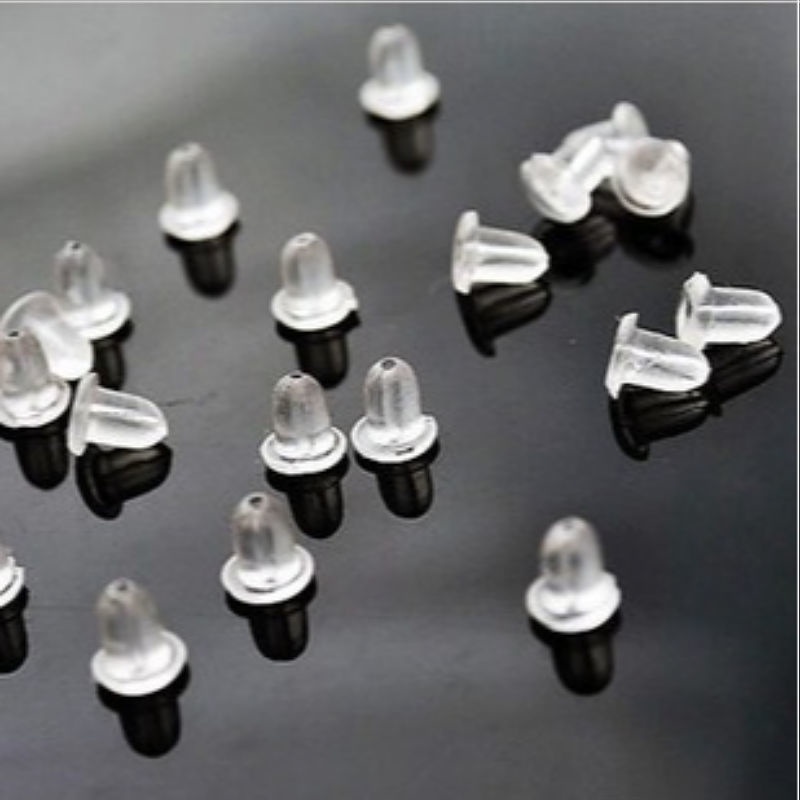 Bông tai bạc nụ đá Evasilver  chất liệu bạc ta đính đá nhỏ đơn giản cá tính