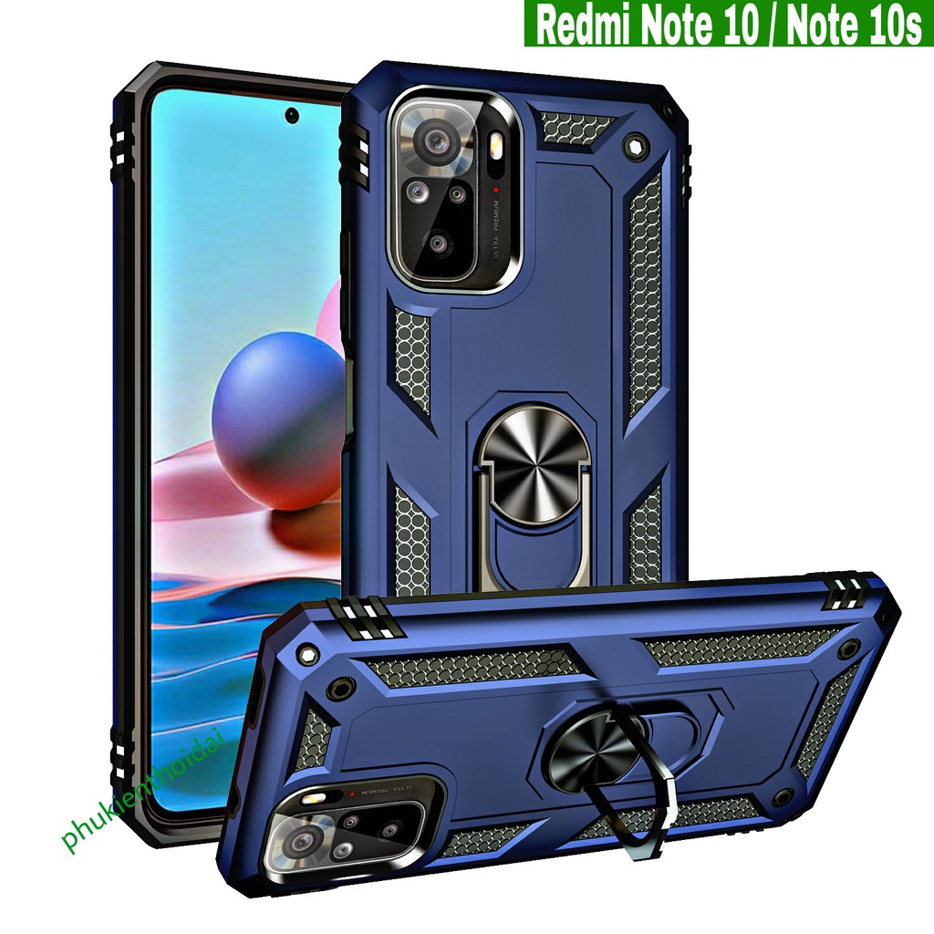 Ốp lưng Redmi Note 10 / Note 10s Quân Đội Iring chống sốc nhẫn hút ô tô cao cấp