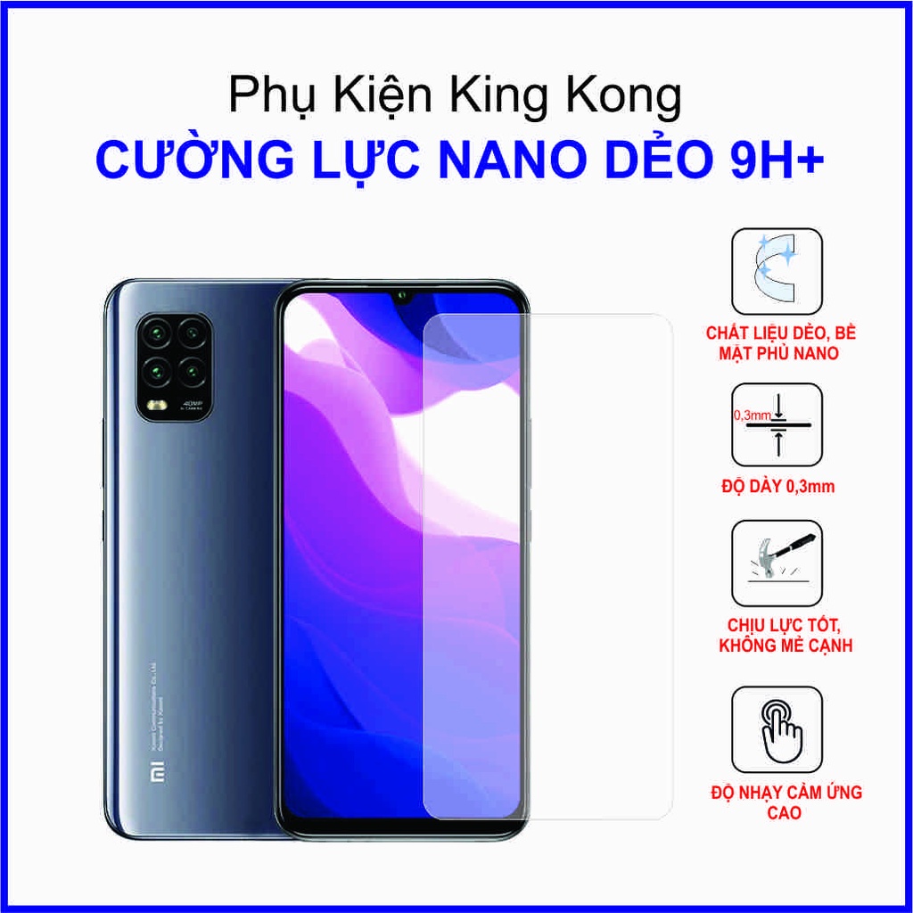 Dán cường lực Xiaomi Mi 10 Lite ,  cường lực nano dẻo 9H+