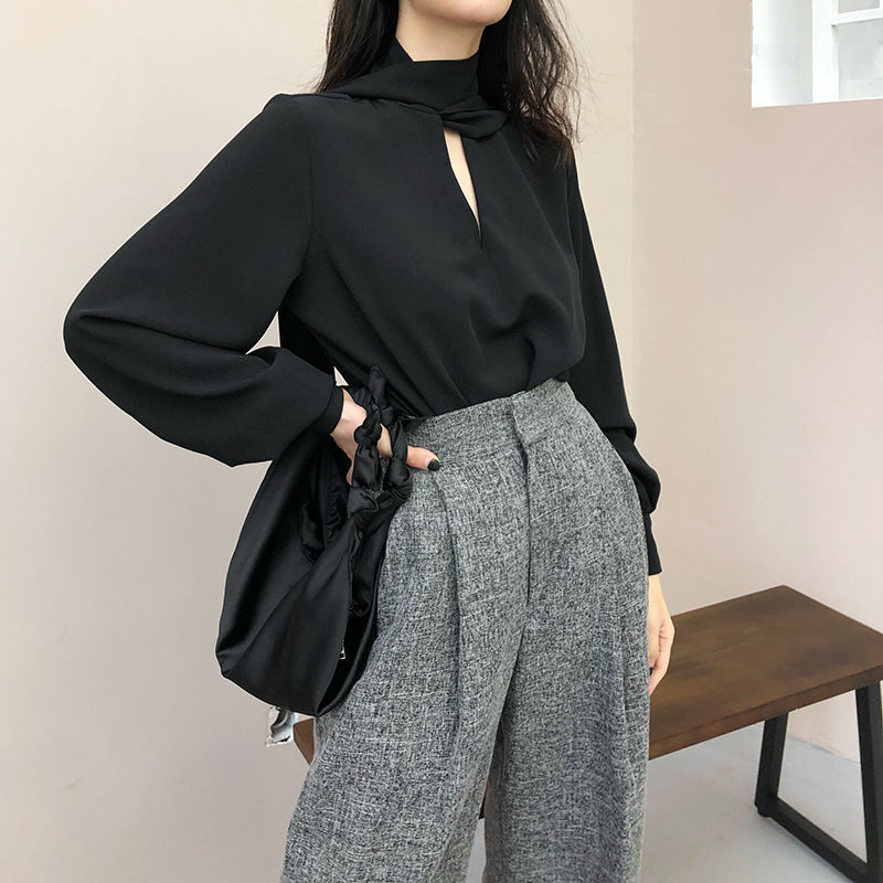 Korean Style Retro Wide Long Sleeve Shirt