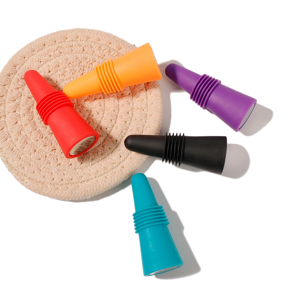 Nút đậy đầu chai rượu vang bằng silicone chống rò rỉ tiện lợi