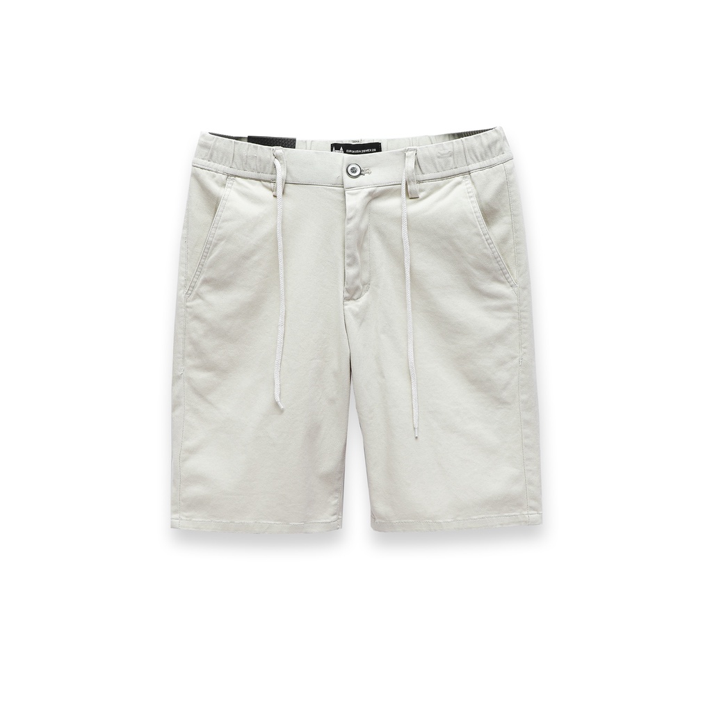 Quần short kaki nam HEBOZ 6 màu basic chất mềm thoải mái lưng thun có dây rút form slim fit - 00001019