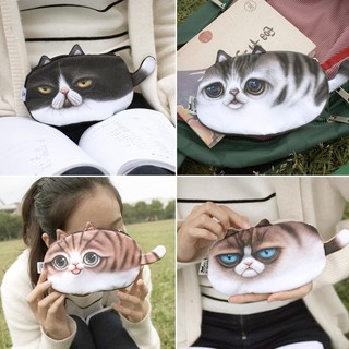 Ví đựng đồ cầm tay hình chú mèo 3D ngộ nghĩnh tiện dụng