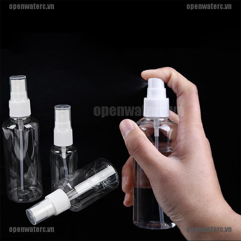 (Hàng Mới Về) Chai Xịt Rỗng Trong Suốt 30 / 50 / 100ml Dùng Chiết Mỹ Phẩm Khi Đi Du Lịch