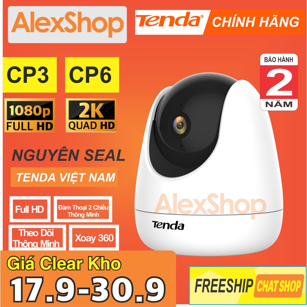 🔥17.9 - 30.9🔥Camera Tenda CP6/ CP3 2K/ FullHD Đàm Thoại 2 Chiều, Phát Hiện Chuyển Động, Xoay 360 - Chính Hãng