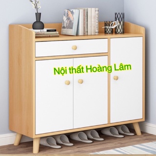 Tủ giầy chân gỗ mẫu đẹp