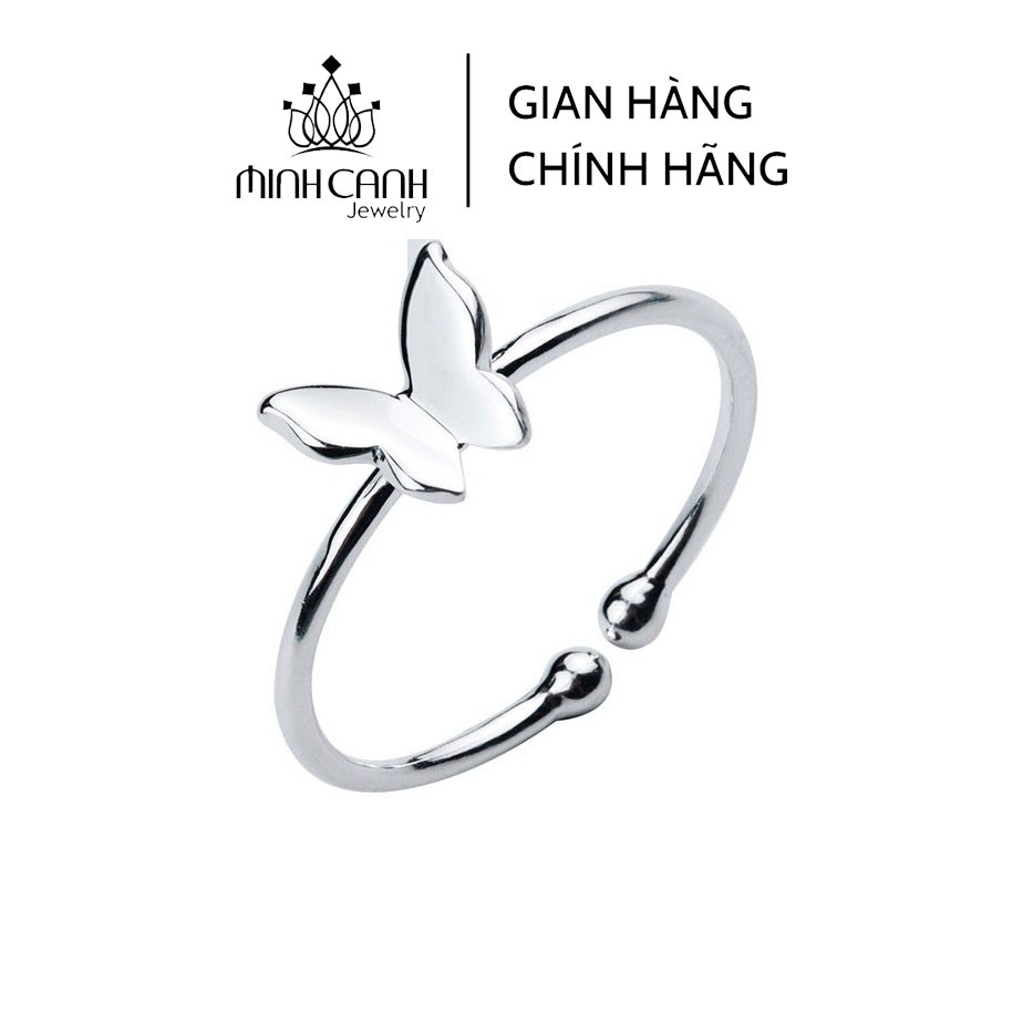 Nhẫn Bướm Trơn Bạc Ta Freesize - Minh Canh Jewelry
