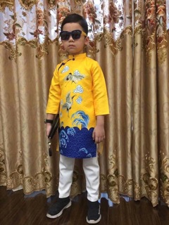 Áo dài cách tân gấm cho bé trai!!!