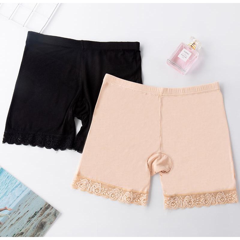 Quần mặc váy cotton siêu mát màu da và đen