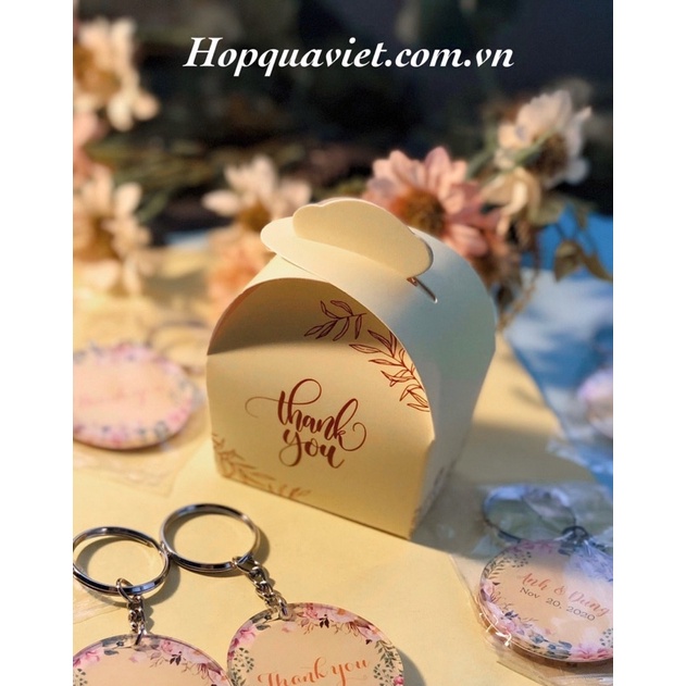 Set 100 hộp quà thank you làm quà cảm ơn tiệc cưới và sự kiện 14VN