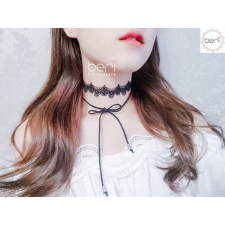 Dây chuyền choker ren nơ BERI (Đen) - DC004