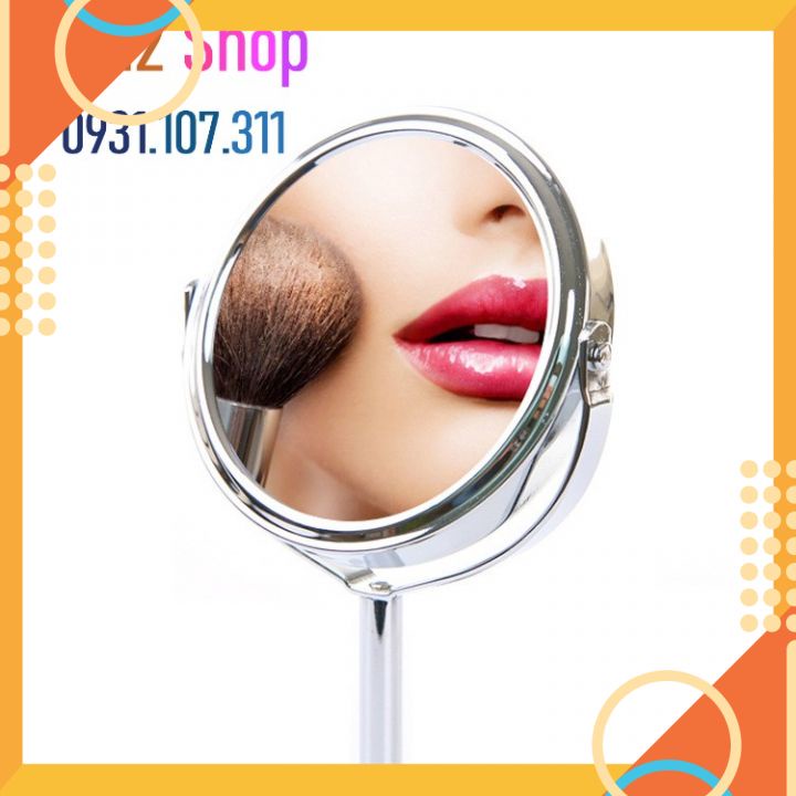 Gương trang điểm để bàn mini 2 mặt gương phẳng. Gương trang điểm đẹp, thiết kế nhỏ gọn, xinh xắn.