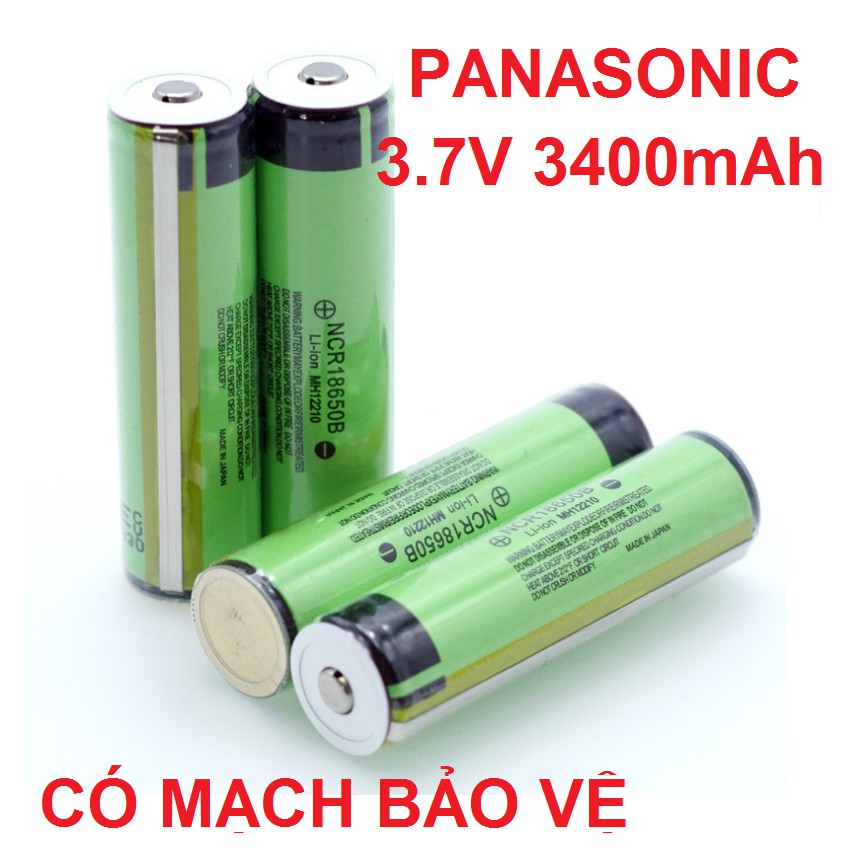 Pin 3.7v 18650 dung lượng cao 3400mah có mạch bảo vệ Mã pin NCR18650B