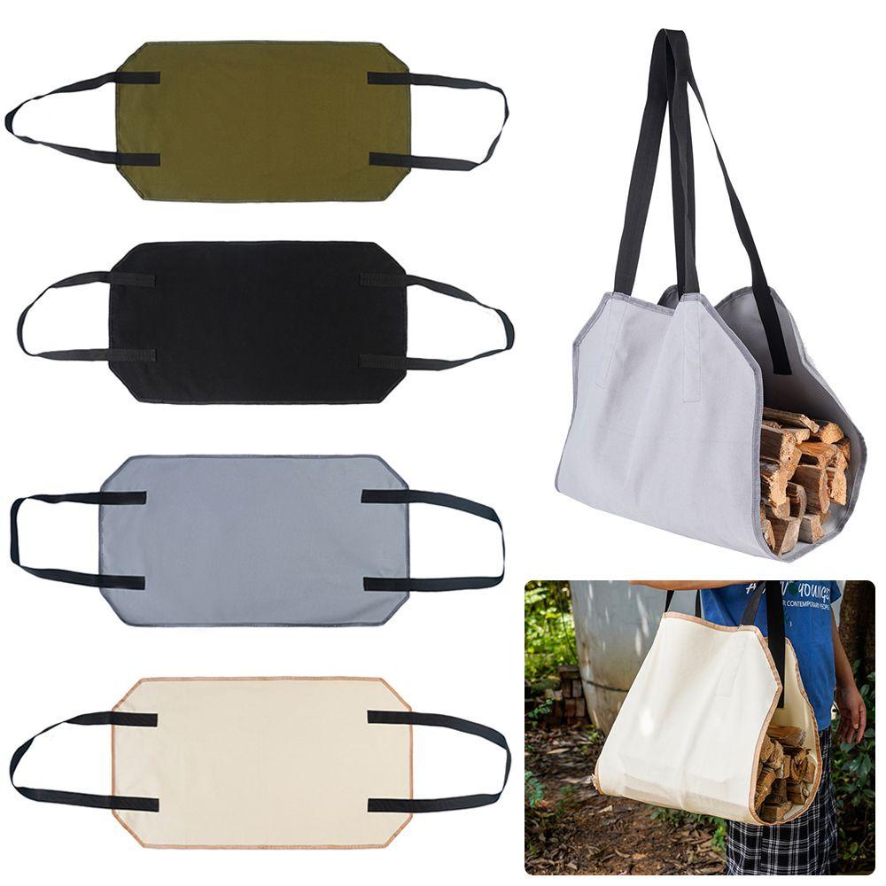 JUNE Túi Tote Lớn Đựng Củi Gỗ Trong Nhà Tiện Dụng