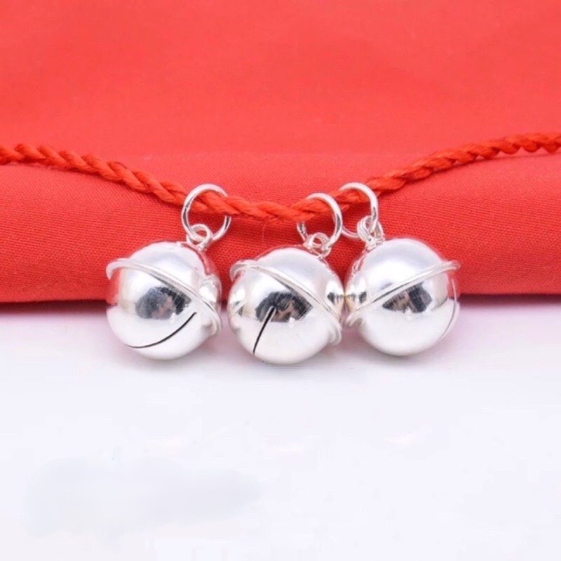 Chuông bạc ta 925 cao cấp 6mm, 8mm, 10mm GẤU SILVER - G0050