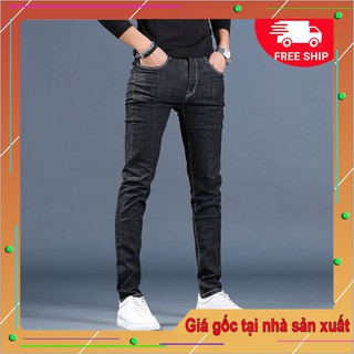 Quần jean nam màu đen trơn♻️FREESHIP♻️chuẩn đẹp chất vãi co giãn hàng VNXK