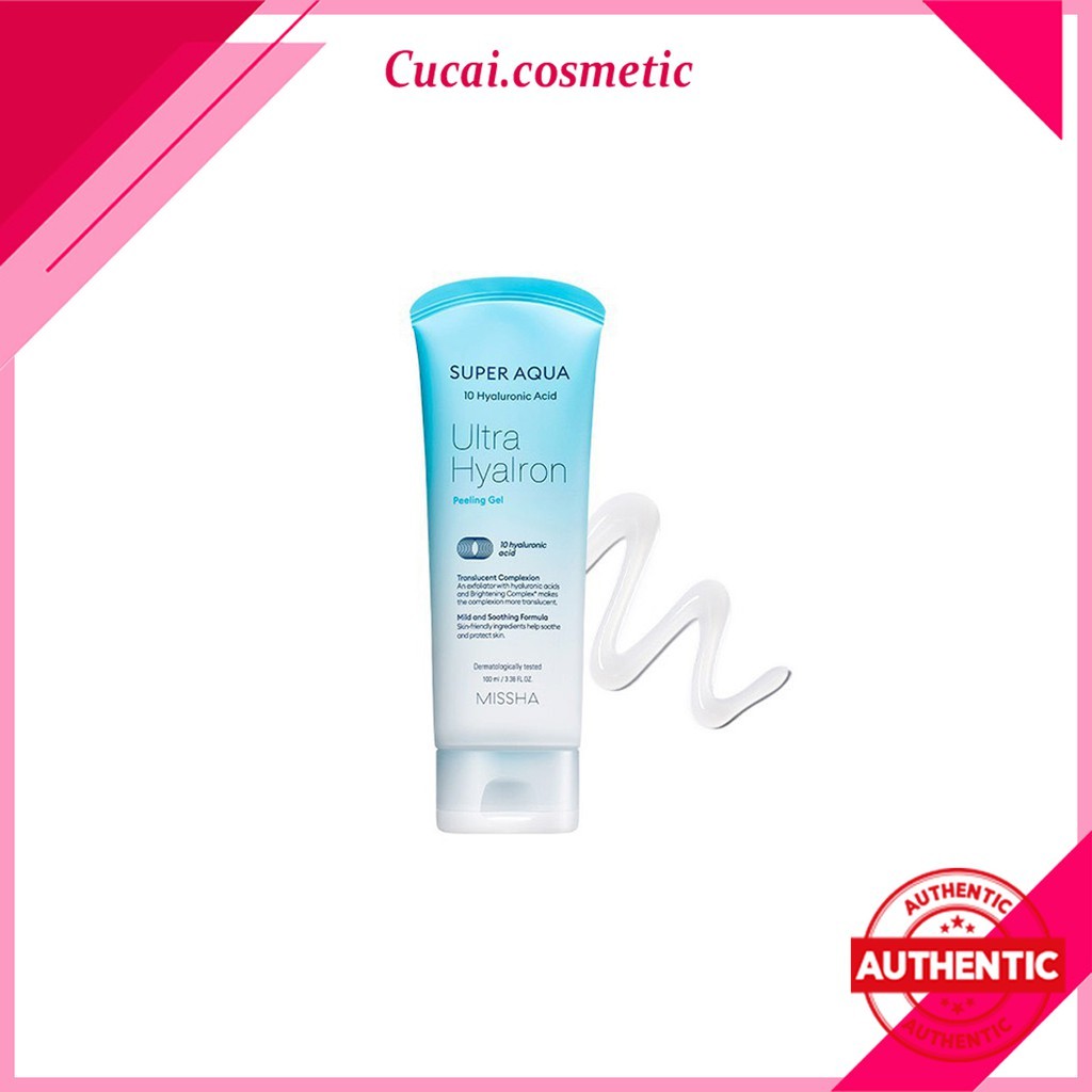 Tẩy da chết Missha Super Aqua Peeling Gel Ultra Hyalron 100ml