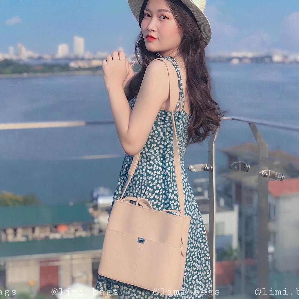 Túi Xách Nữ Đeo Chéo khuy cài form cổ điển Big Size Tote Da Pu Cao Cấp Mềm Mại Có Thể Xách Tay NAMI Limi bags