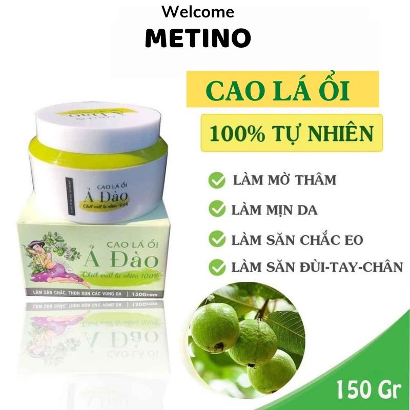 Cao Lá Ổi Ả Đào  [𝑭𝒓𝒆𝒔𝒉𝒊𝒑] Metino_Cosmetic - Làm Săn Chắc Thọn Gọn Da Bụng, Bắp Tay, Bắp Chân, Làm Mờ Thâm, Mịn Da