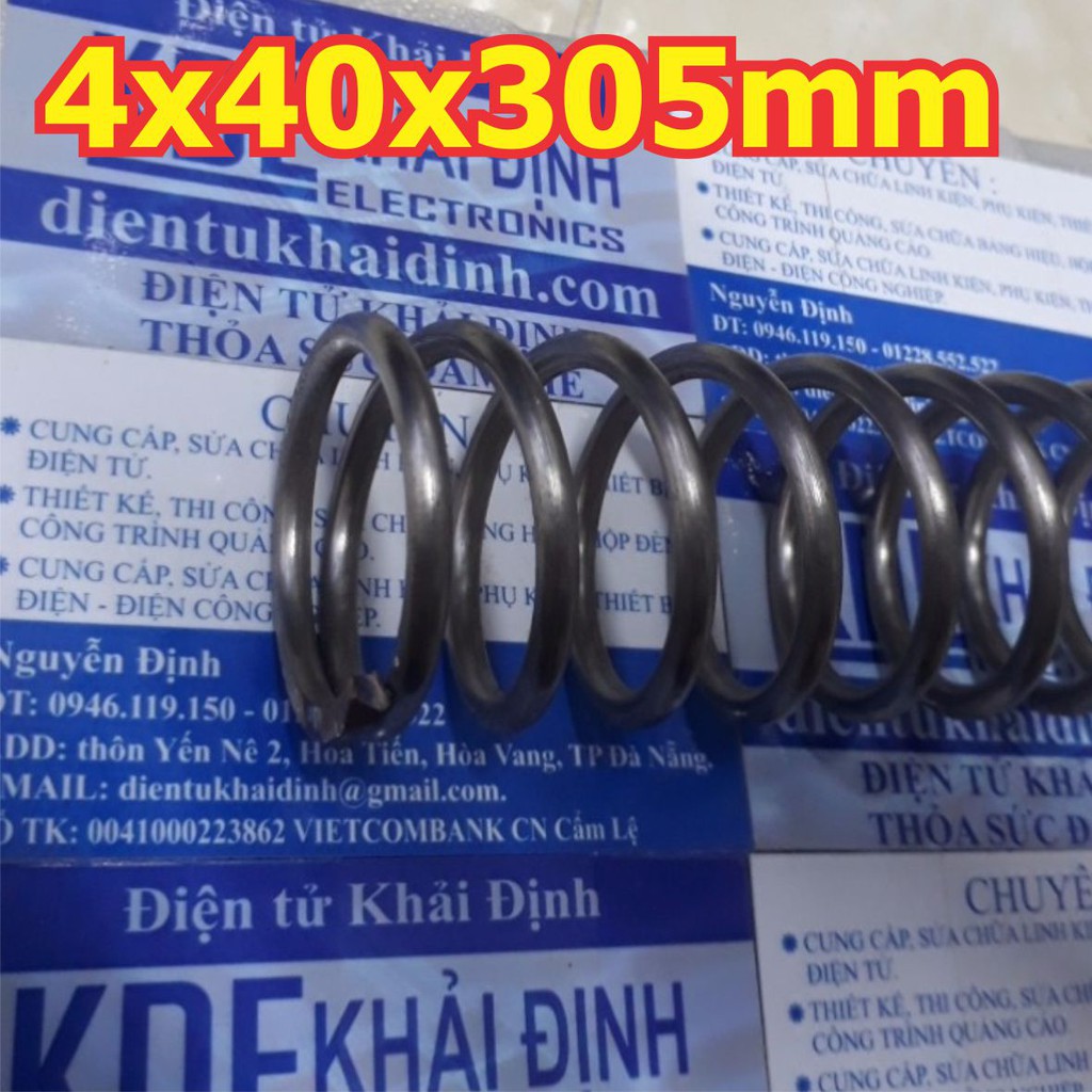 lò xo Inoc 304, LOẠI NÉN (chụi lực NÉN) 4x40x305mm kde4863