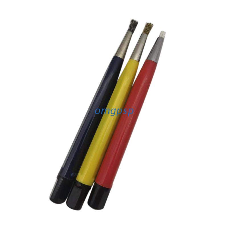 Bộ 3 Cọ Sợi Thủy Tinh Đồng Thau Sợi Thủy Tinh Dùng Loại Bỏ Vết Gỉ Sét Cho Đồng Hồ