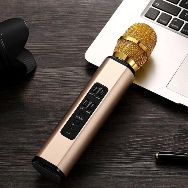 Micro Karaoke Bluetooth PKCB204 Hát Cực Hay, Nghe Nhạc Âm Thanh Sống Động - Hàng Chính Hãng