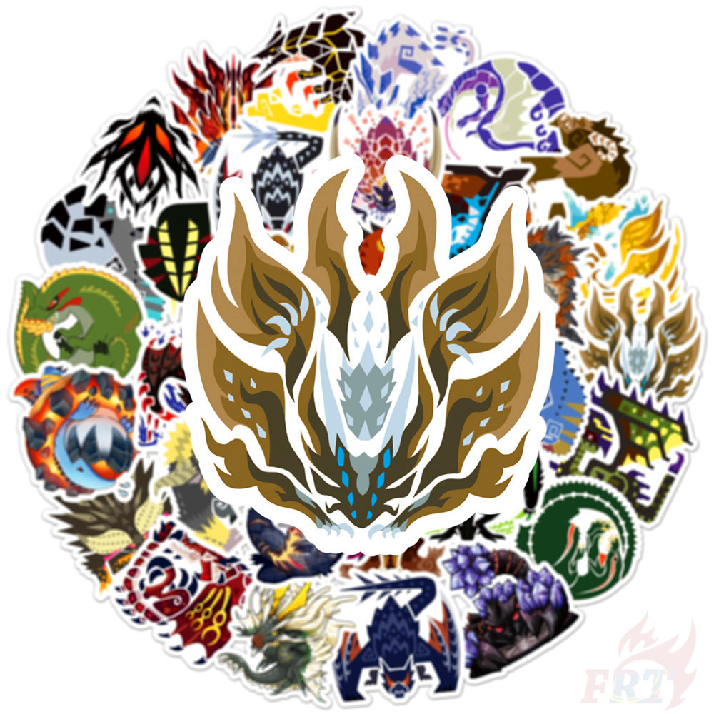 ❉ Monster Hunter Series 02 Stickers ❉ 50Pcs/Set Anime Games DIY Fashion Waterproof Decals Doodle Stickers
