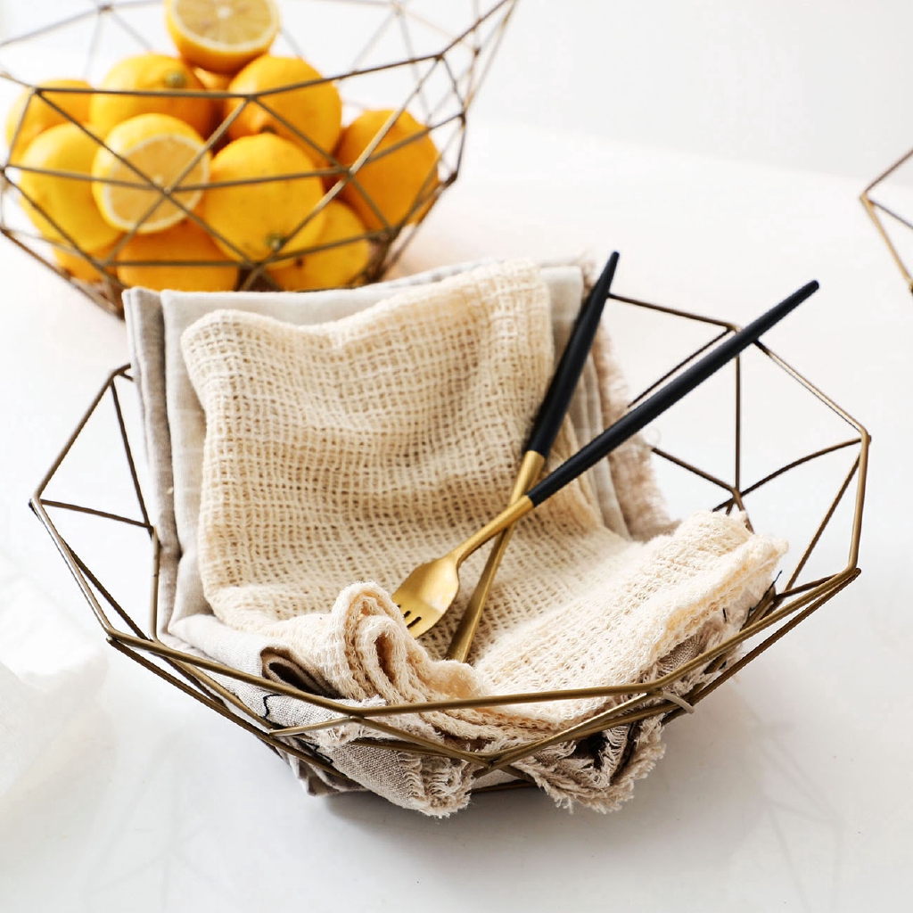 Giỏ Đựng Trái Cây JUJIAJIA Để Bàn Trang Trí Phòng Khách Sáng Tạo Phong Cách Bắc Âu Thiết Rỗng Thoát Nước