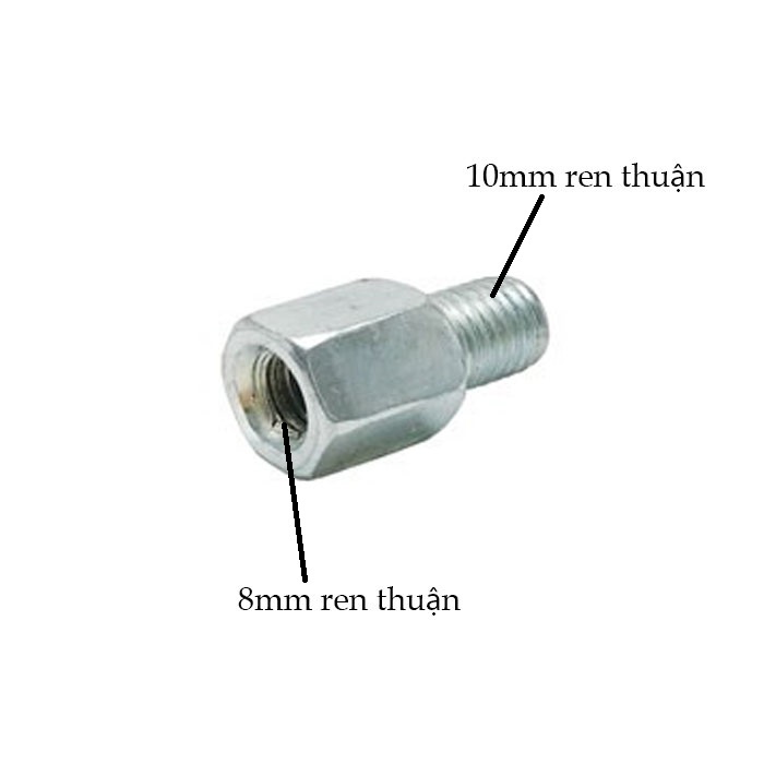 Ốc chân gương xe máy chuyển đổi 8-10mm 22mm giá 1 con