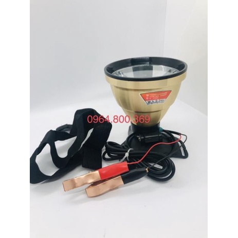 Đèn Pin Siêu Sáng 1202 Kẹp Bình Ác Quy 9V- 24V 300W  Rẻ Vô Địch