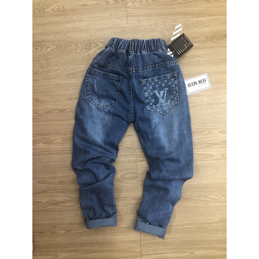 Quần jeans trẻ em SB8003 sz 30kg - 45kg quần bò bé trai bé gái cạp chun sai to (hàng có sẵn) SUBIN KIDS