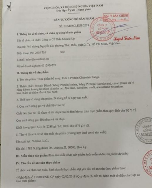 Sữa Tăng Cơ 500gam Rule 1 Whey Protein