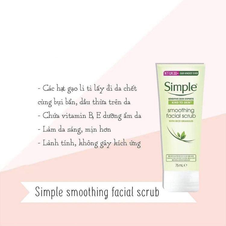 Tẩy Tế Bào Chết Simple Kind To Skin Soothing Facial Scrub
