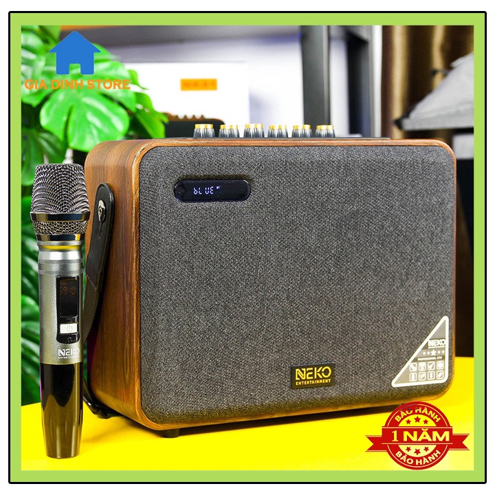 Loa karaoke bluetooth NEKO NK01 chính hãng, bass treble trong trẻo, kiểu dáng sang trọng, bảo hành 1 năm